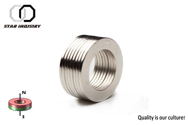 NiCUNi coated N35 ndfeb ring magnet , Large neodymium magnets , Neodymium ring magnets