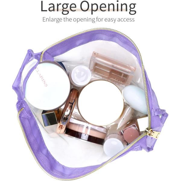 Clear  Waterproof TSA Approved Toiletry Bag for Travel, Durable Clear Travel Bags for Toiletries