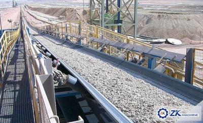 Estrutura forte da eficiência elevada concreta do transporte de correia com rolo elétrico
