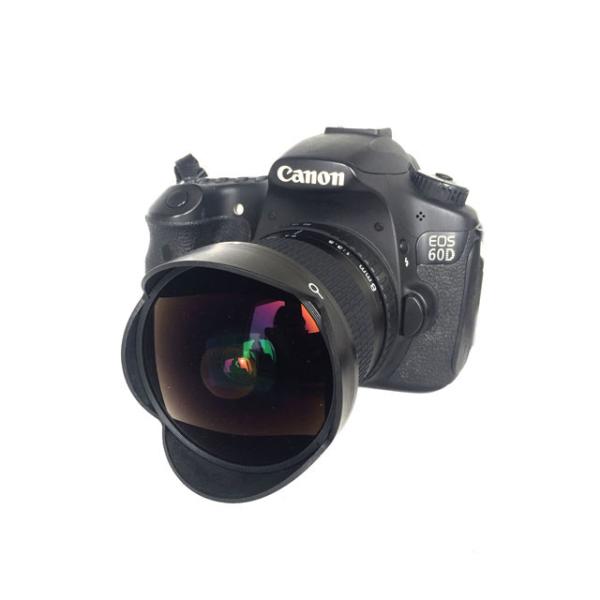 8mm F3.5 6 Blades HD Fisheye Camera Lens For Nikon Manual Focus Black Color