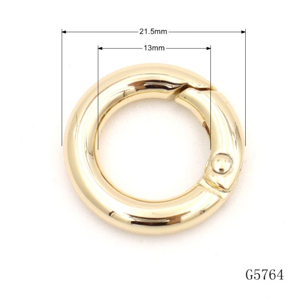 Metal Key Chain Clasp Carabiner Quality Spring O Ring Bag Accessories Keychain Round Ring
