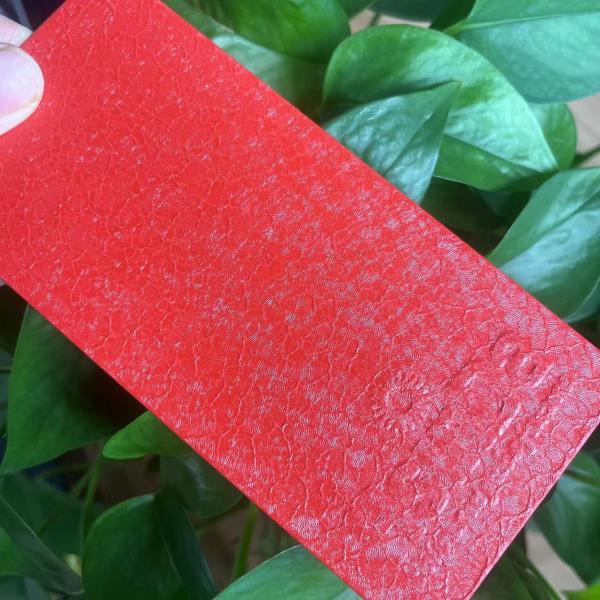 State Powder Coating Ral3020 Red Lizard Skin Alligator Finish UV Electrostatic For 1000hr Humidity Industrial Metal