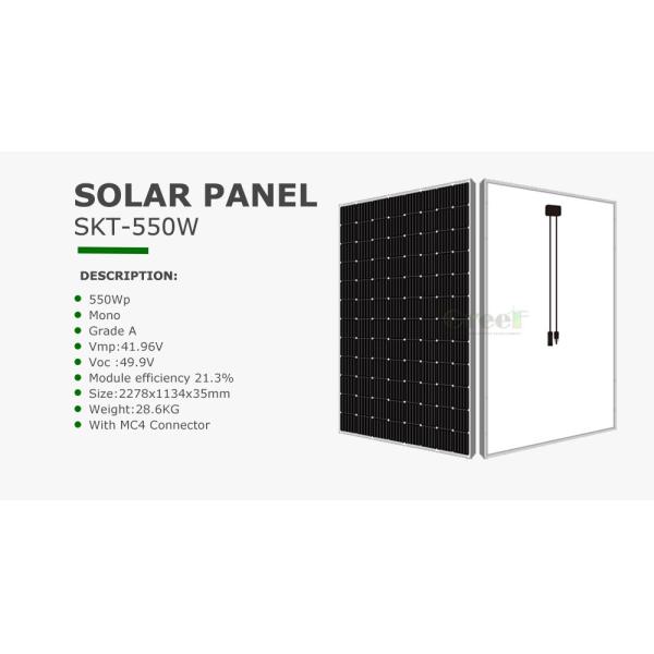 5kw с солнечной системы решетки с инвертором панелей солнечных батарей 550W и обязанности MPPT