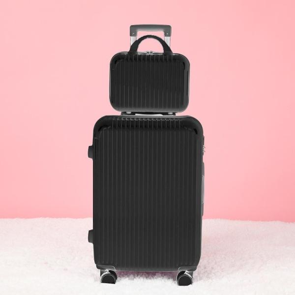 Ensembles de bagages de voyage, ensemble de boîtes cosmétiques, matériau en PVC résistant aux rayures et à l'usure, valise de grande capacité, poulie silencieuse + serrure combinée
