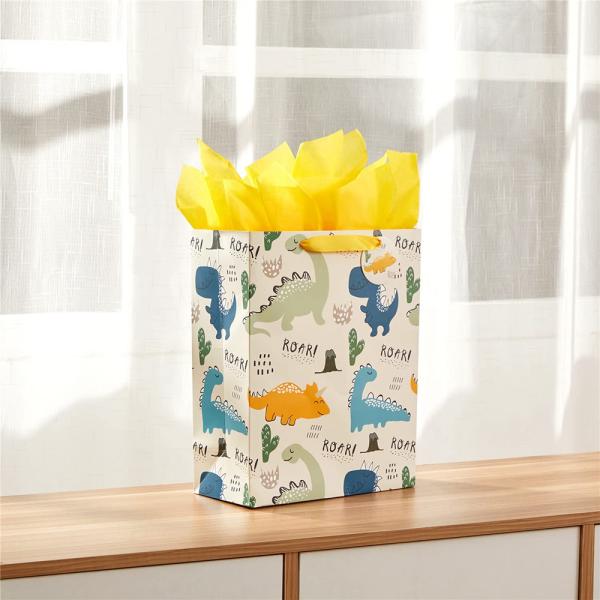 Поставки для детей Детские мультфильмы Печатные подарки Упаковка Бумажная сумка для покупок со складной формой