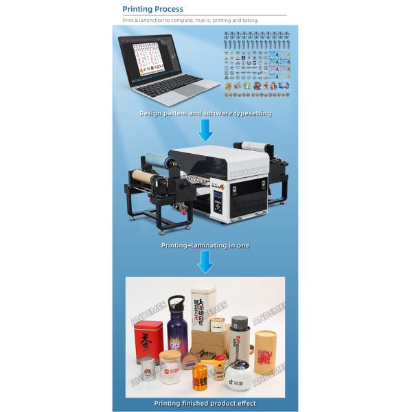 LED UV Flatbed and Roll to Roll Printing A3 Size UV DTF Printer with Maintop Software
