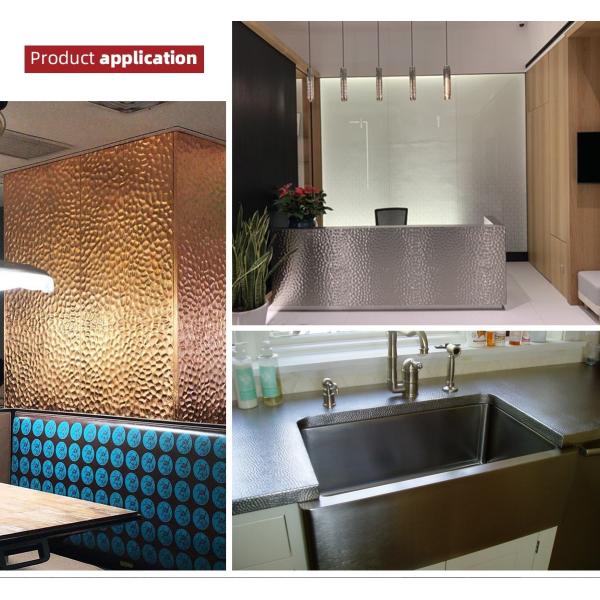 Silver Metal Sheet Hammered Texture Finish Decorative Stainless Steel Wall Panels and Ceiling Cladding