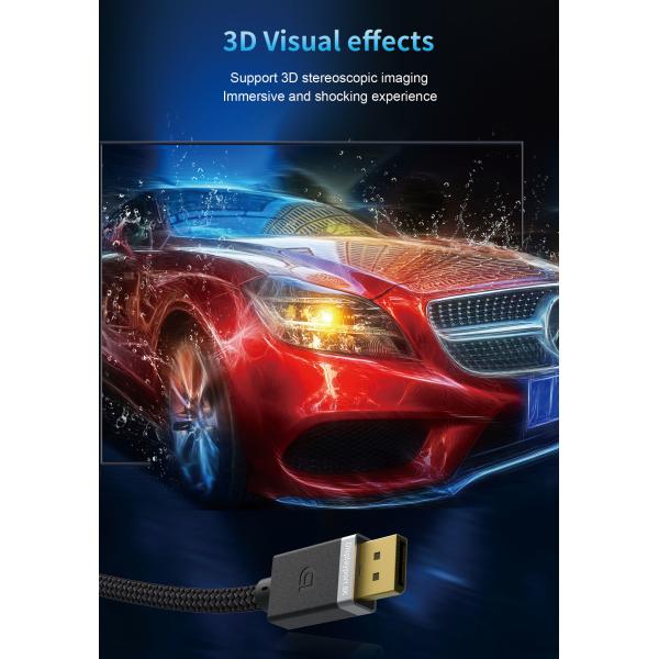 1,2 кабель покрытый золотом 8K Displayport DP1.4 VESA 144Hz аттестовал HBR3 DSC