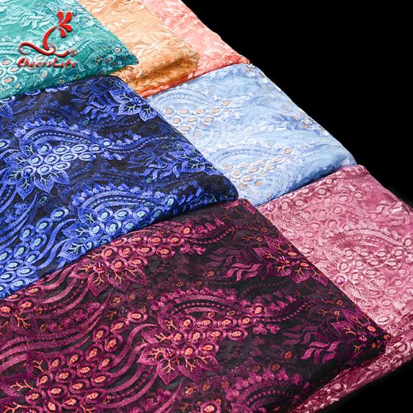 Ткань ткани цветка вышивки ткани шнурка цветка великолепия цвета для одежды моды