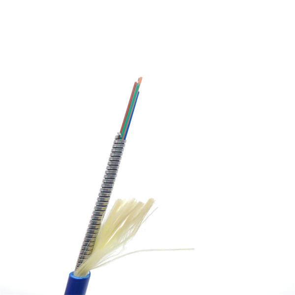 Stainless Steel OM3 OM4 Armored Fiber 6 Core G652D PVC LSZH
