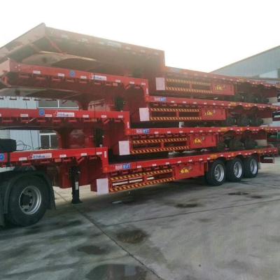 Versatile Flat Deck  Platform Trailer 12500*2500*1550mm Demision  For Semi Trucks