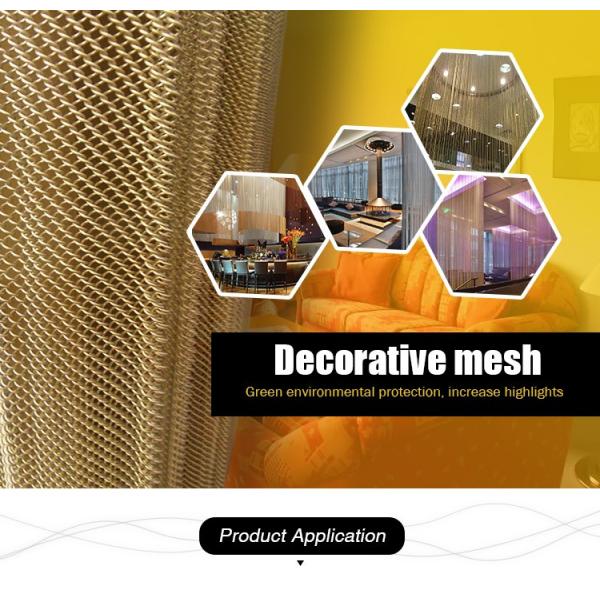 Aluminum Mesh Drapery with 1.2mm Wire Diameter and 6mm Aperture Size in Baking Finish for Modern Decor