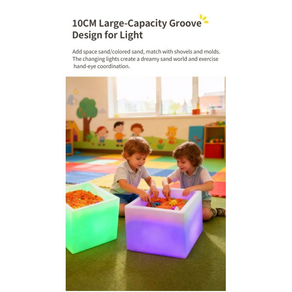 LED Square Sensory Activity Tray for Creative Play
