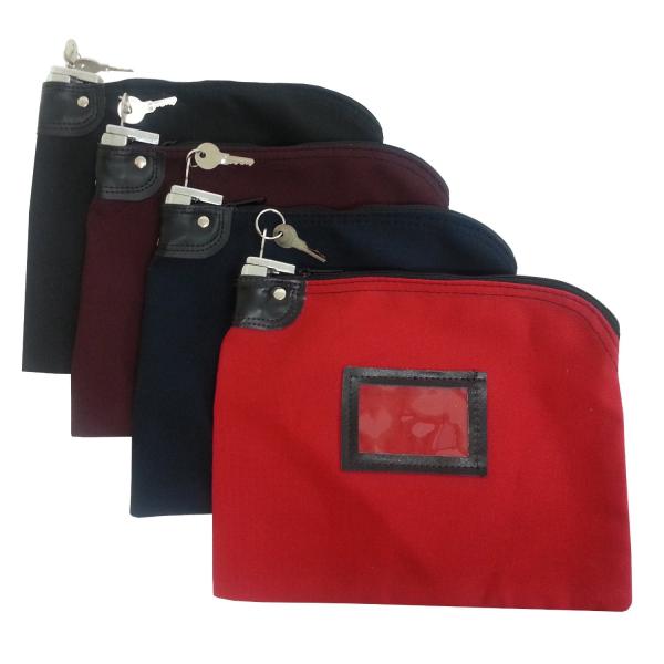 Heavy Duty Zipper Bank Bags Made From Durable 70D Nylon With Embossed Logo And Locking Security For Secure Cash Handling