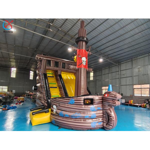 Коммерческий надувный пиратский корабль скачущий дом с горками надувный замок