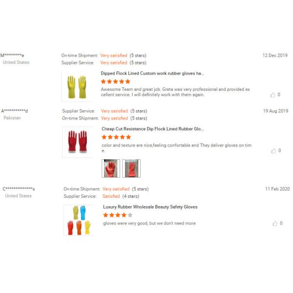 Long Cuff Cotton Spray Flocklined 300mm Household Cleaning Gloves