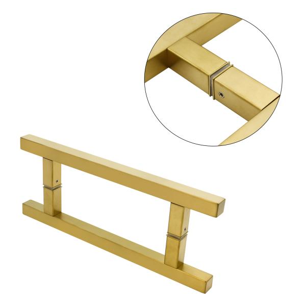 Luxury Brushed Stainless Steel 304 Gold Shower Door Pull Handles 6-14mm Толщина стекла