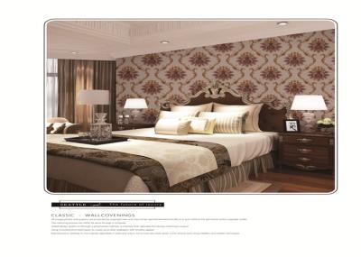 2018 new PVC waterproof PVC Wallpaper classic damask design different color