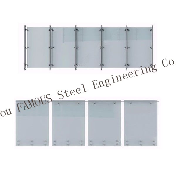 Балкон 40x40mm балюстрада поручня 2205 316L стеклянная