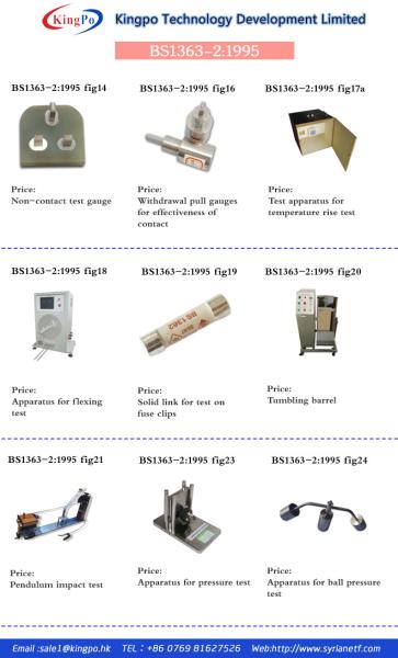 BS1363-2: 1995 figura 18 | Instrumento para dobrar o teste|equipamento de teste bs1363