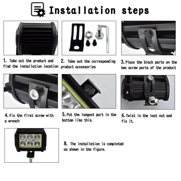 18W Automotive Spot 4x4 ATV 4 Inch Offroad LED Light Bars