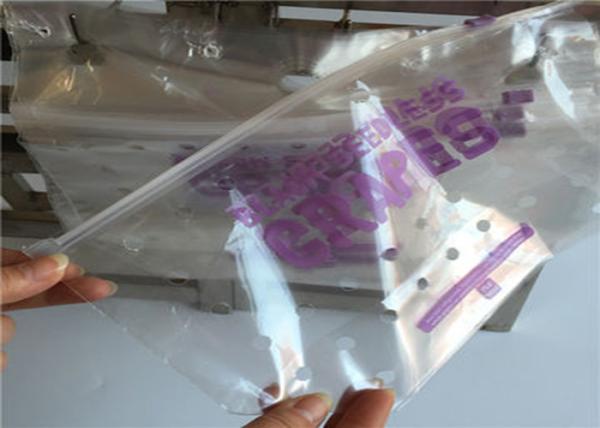 Punctures Proof Fruit Plastic Bag FDA Standard , Customized Plastic Bags For Fruits And Vegetables
