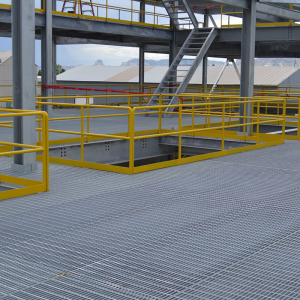 Galvanized Heavy Duty Slip Resistant Steel Grating for Industrial Walkways and Platforms