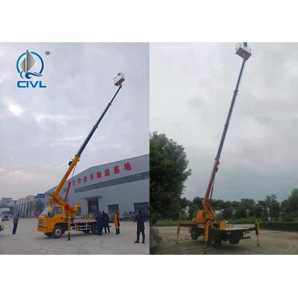 150hp Aerial Work Truck 17m Telescopic Foldable Aero Vehicle Boom Lifter Wheeled Elevator