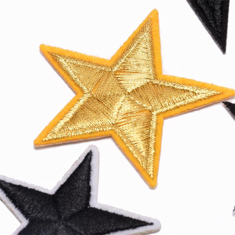 35PCS Computer Embroidered Label Sequin Cloth Paste Love Five-Star Patch Stage Clothing Bag Cap Accessories Embroidery Sticker
