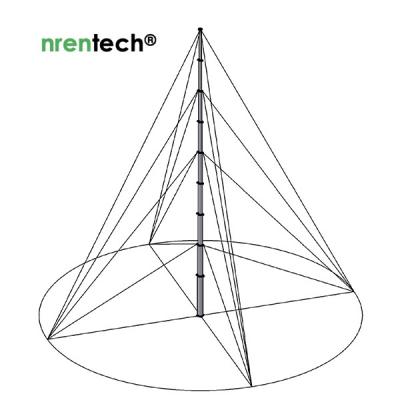 18m lockable pneumatic telescopic mast-3.1m retracted-150kg payloads- application for mobile telecom tower