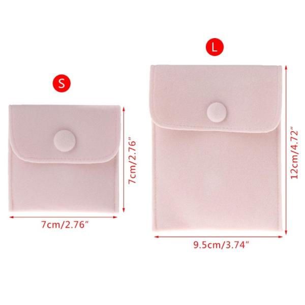 Drawstring выбивая мешок конверта бархата логотипа 4x6» с кнопкой