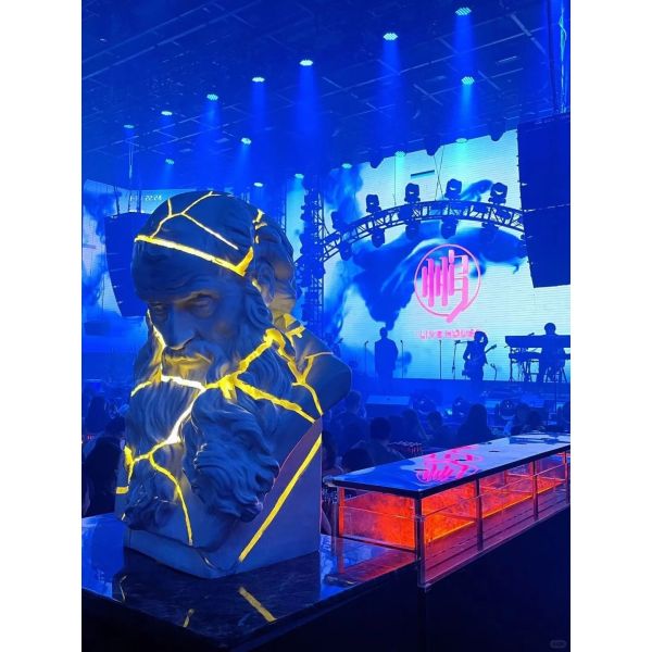 Digital Light Band Cyberpunk Robot Must Visit Club Decoration For Social Media Posts