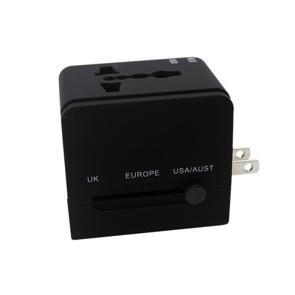 Wholesale cheap gift items travel multiple USB adapter, multi plug travel adpater with 2 usb