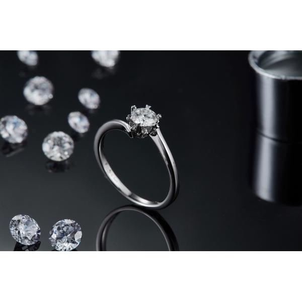 Дама 9k вокруг ювелирных изделий великолепия моды кольца серебра 7.5mm Moissanite открытых