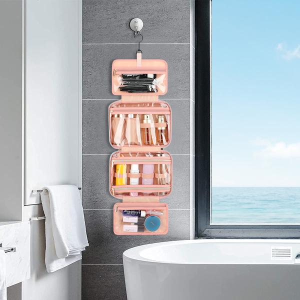 Xl Waterproof Hanging Travel Toiletry Bag Makeup Organizer Hook 11X3.9X7.9