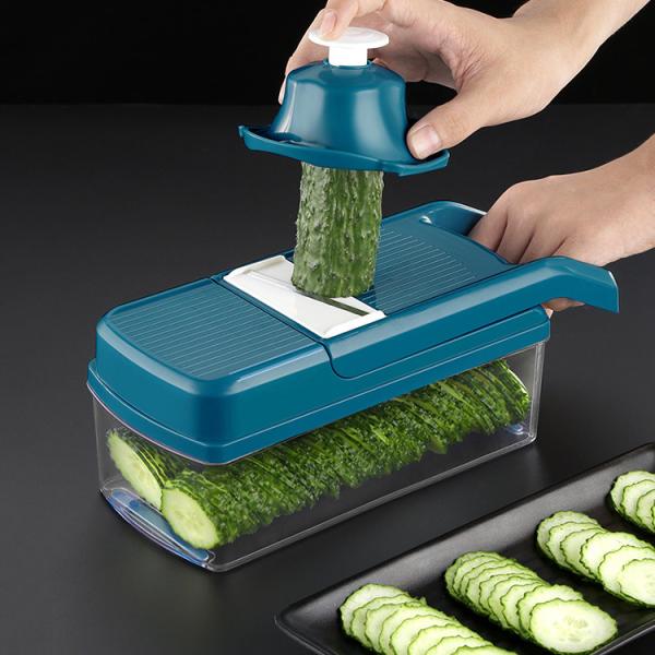 Blue Vegetable Mandoline Chopper Slicer Shredder Household Kitchen Tools