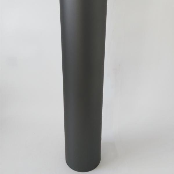 6 Inch Straight Single Wall Stainless Steel Flue Pipe Black Powder Coated System