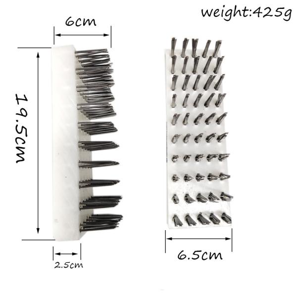 Пластиковая низкопробная чистка блока промышленная чистит длину щеткой 19.5cm стальной провод Scrub щетка