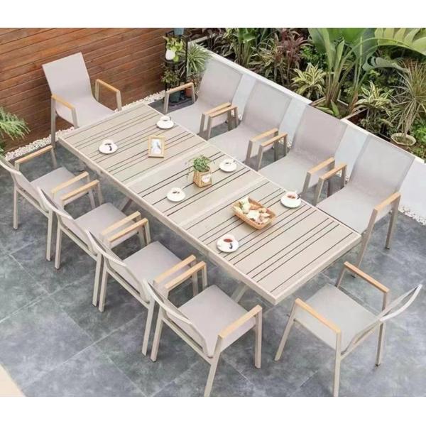 Modern Design Custom Cast Aluminum Outdoor Metal Round Dining Table Set for Patio