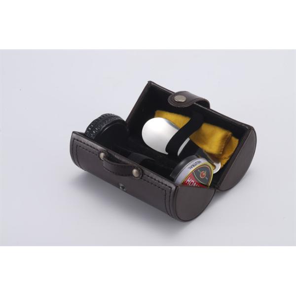 Shoe Shine Kit Polish Sponge Shoe Horn In PU Leather Case Made Promotional Custom