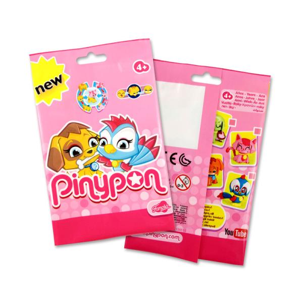 Custom printing heat seal customized color little things plastic bags with hanging hole OPP gift jewelry packaging bags