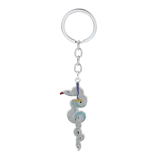 Creative Pop Music Lovers Guitar Microphone Keychain Stainless Steel Rock Band Theme Pendant