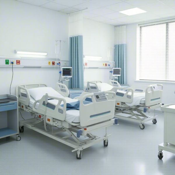 DH-III ICU Electric Bed with Silent Casters 4 Motors and Multi-Control Modes for Patient Care