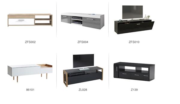 TV stand Cabinet and open storage options Chipboard with melamine finish Oak and White