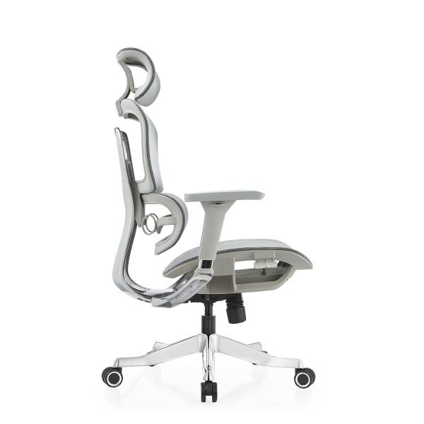 Customizable Ergonomic Office Executive Chair Aluminium Base Modern Fabric Mesh Office Chair