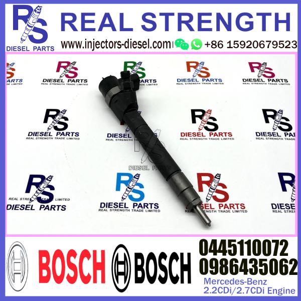 BOSCH injection Diesel Fuel Common Rail Injector 0445110072 0986435062 For Mercedes-Benz 2.2CDi/2.7CDi Engine