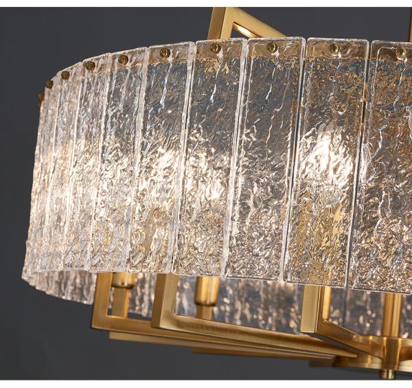 Modern home living room decoration round glass lighting candle Chandelier(WH-CY-243)