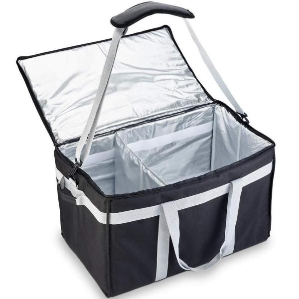 Lunch Foldable Custom Insulated Cooler Bag  Heated Food Delivery Bag Thermal Aluminum Lining