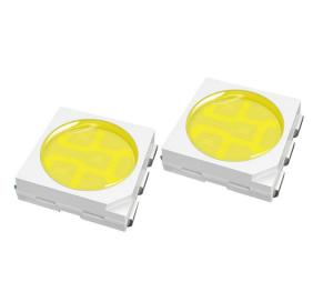 White Yellow 5050 SMD LED Chip 3V 60Ma CCT 3000K-7000K 55-80Lm Cri 80 Warm Cool