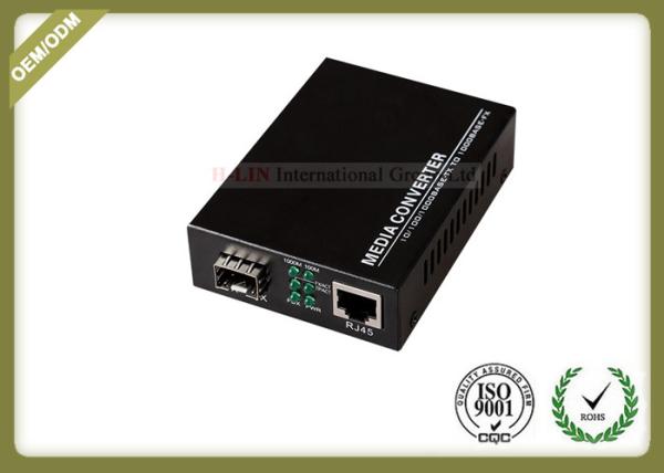 Gigabit 10/100/1000M Fiber Optic Media Converter with SC or SFP Port with 20~80km